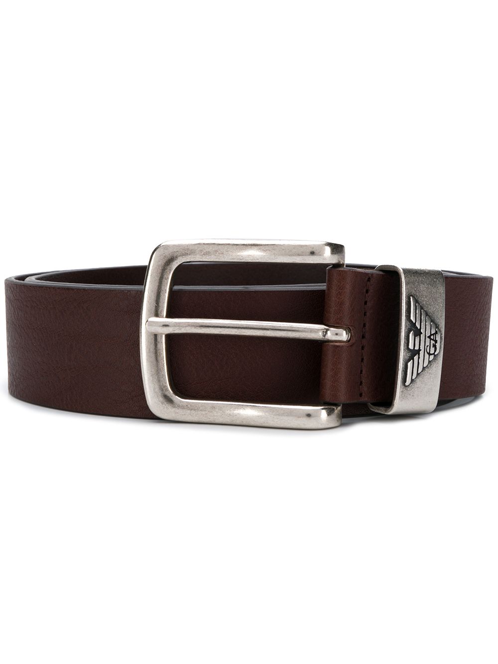 Emporio Armani Logo Belt-Belts-[Adult]-[Female]-100-BROWN-2022 Online Blue Zone Planet