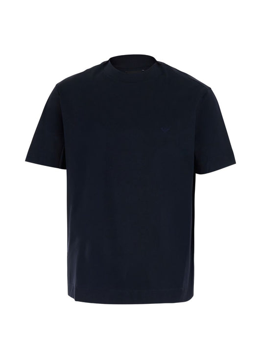 Emporio Armani Logo T-Shirt-Topwear-[Adult]-[Female]-temp-M-NAVY-2022 Online Blue Zone Planet