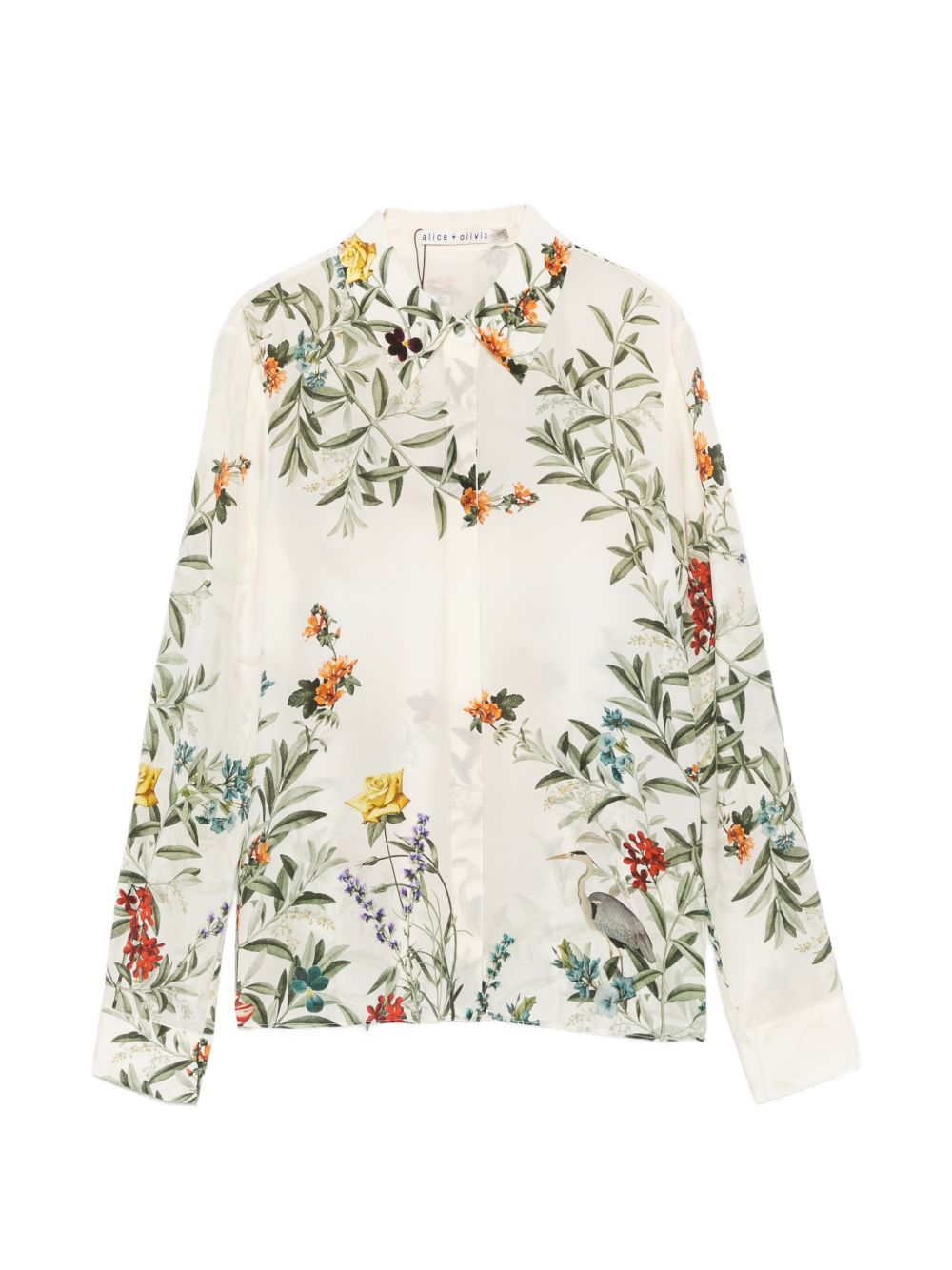 Alice + Olivia Shirt-Shirts-[Adult]-[Female]-M-ECRU-2022 Online Blue Zone Planet