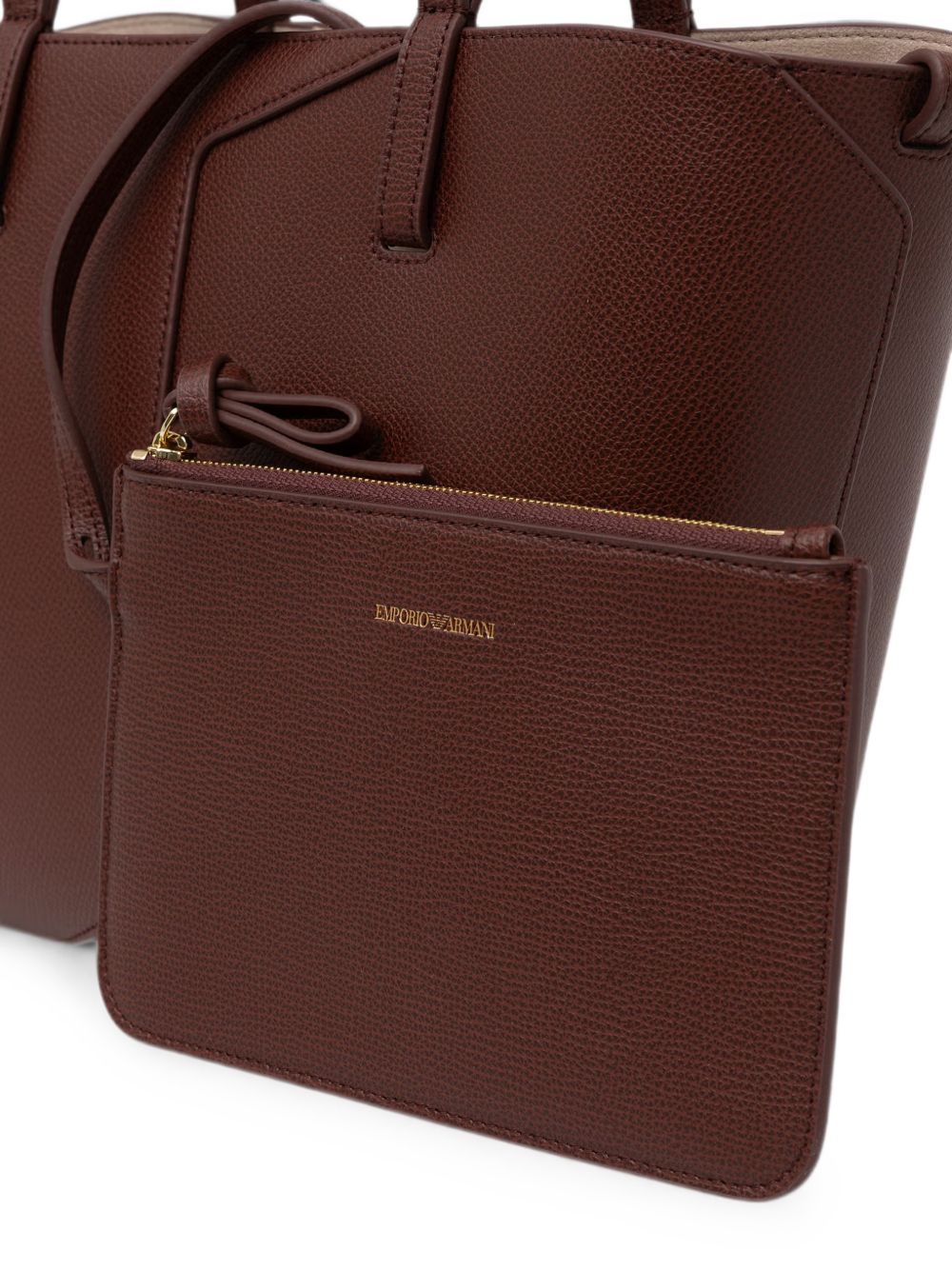 Emporio Armani Leather Tote Bag-Shopper-[Adult]-[Female]-2022 Online Blue Zone Planet