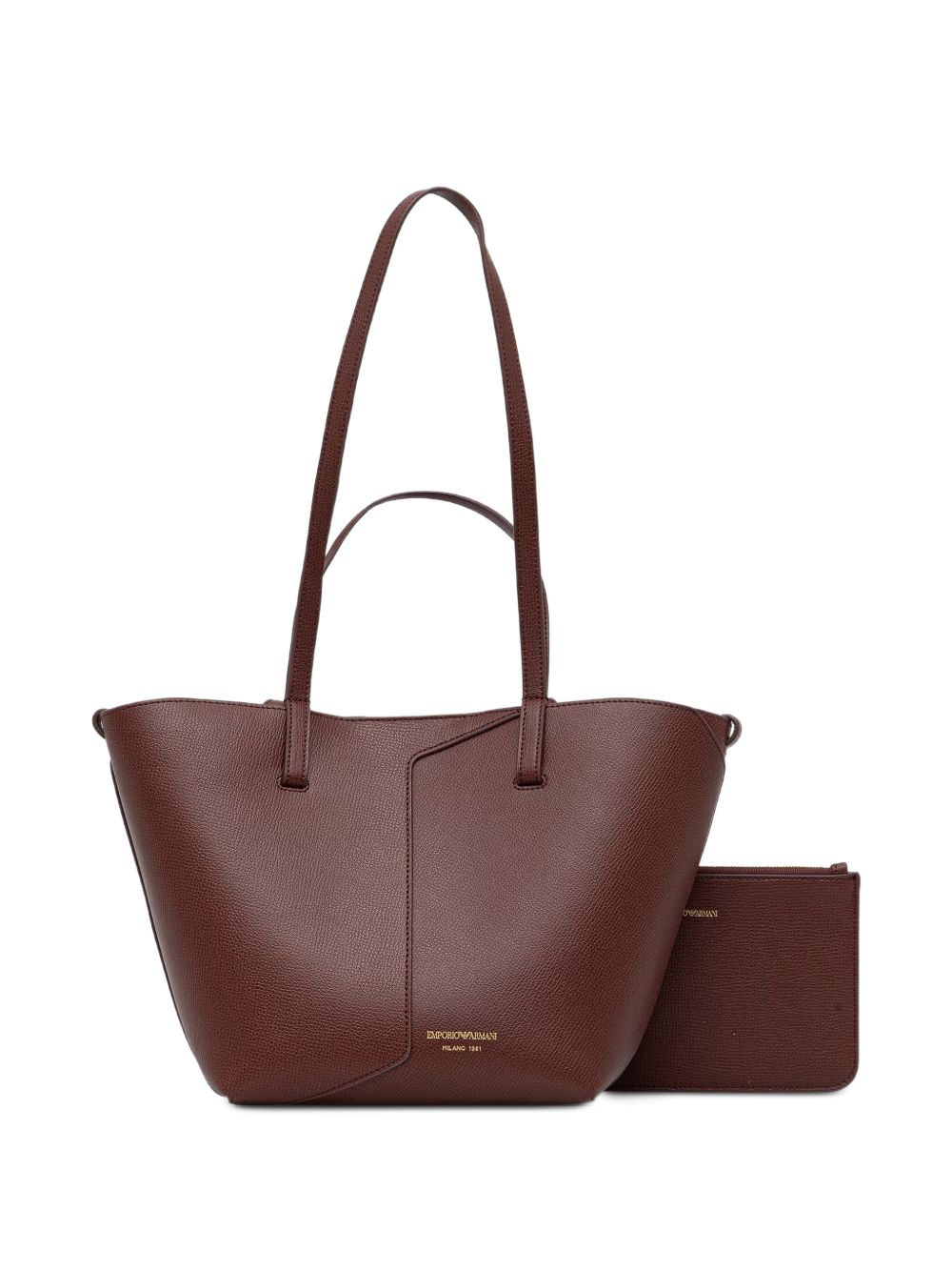 Emporio Armani Leather Tote Bag-Shopper-[Adult]-[Female]-2022 Online Blue Zone Planet
