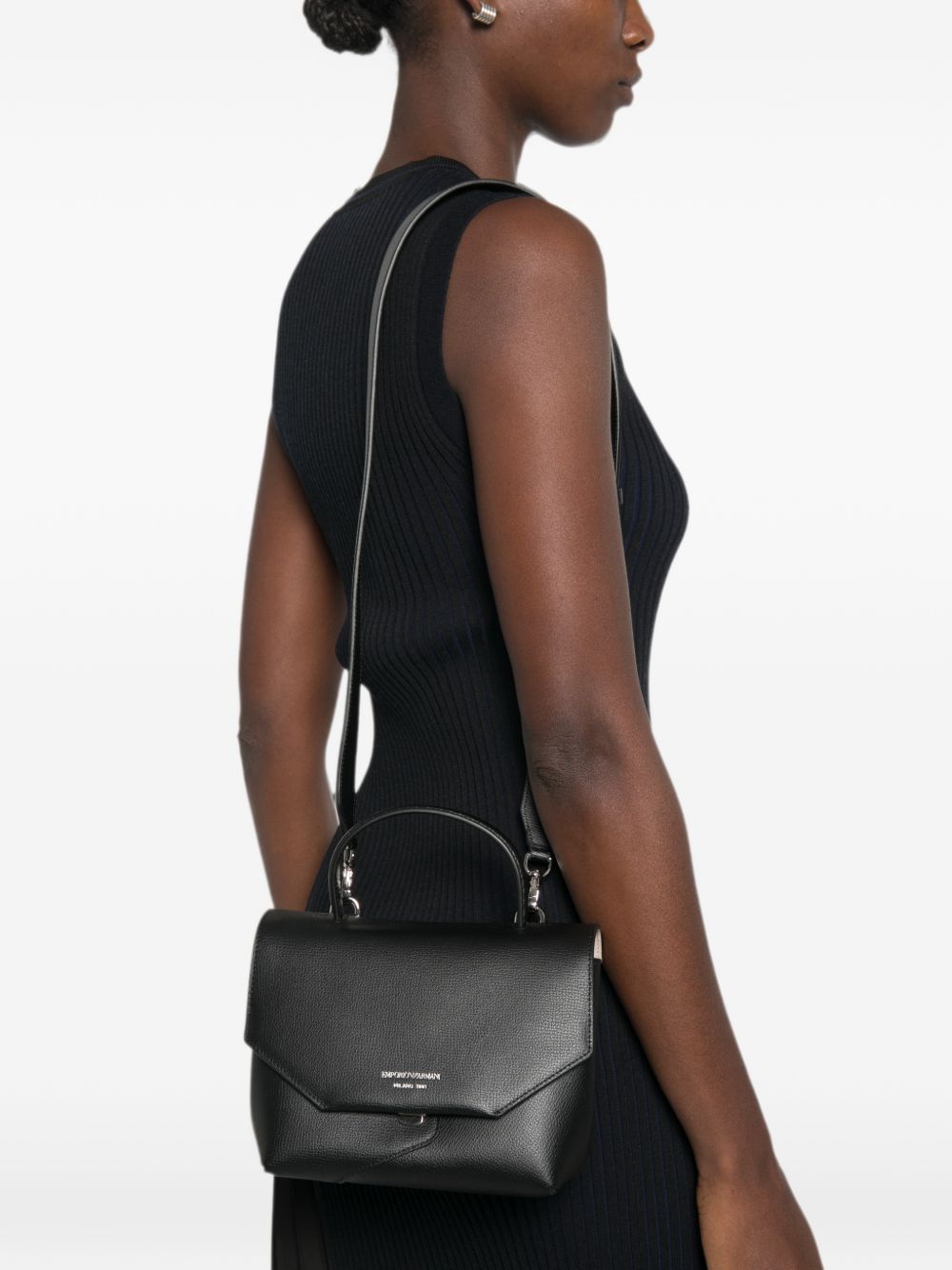 Emporio Armani Leather Top Handle Bag-Handbag-[Adult]-[Female]-2022 Online Blue Zone Planet