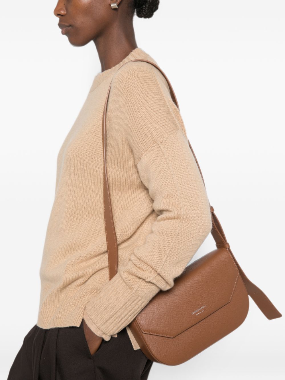 Emporio Armani Leather Crossbody Bag-Shoulder-[Adult]-[Female]-2022 Online Blue Zone Planet