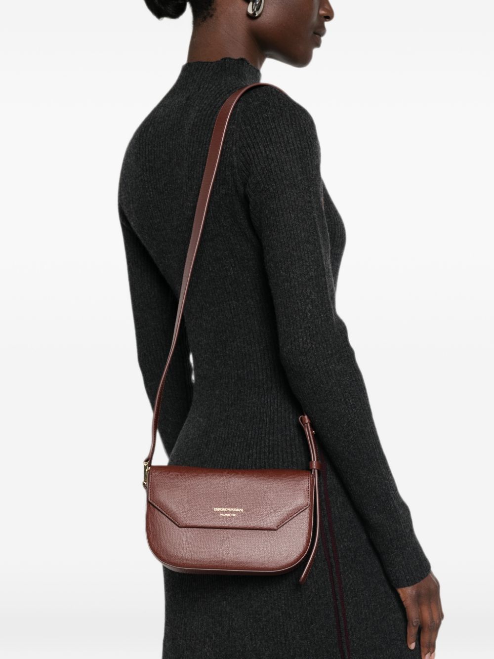 Emporio Armani Leather Crossbody Bag-Clutches-[Adult]-[Female]-2022 Online Blue Zone Planet