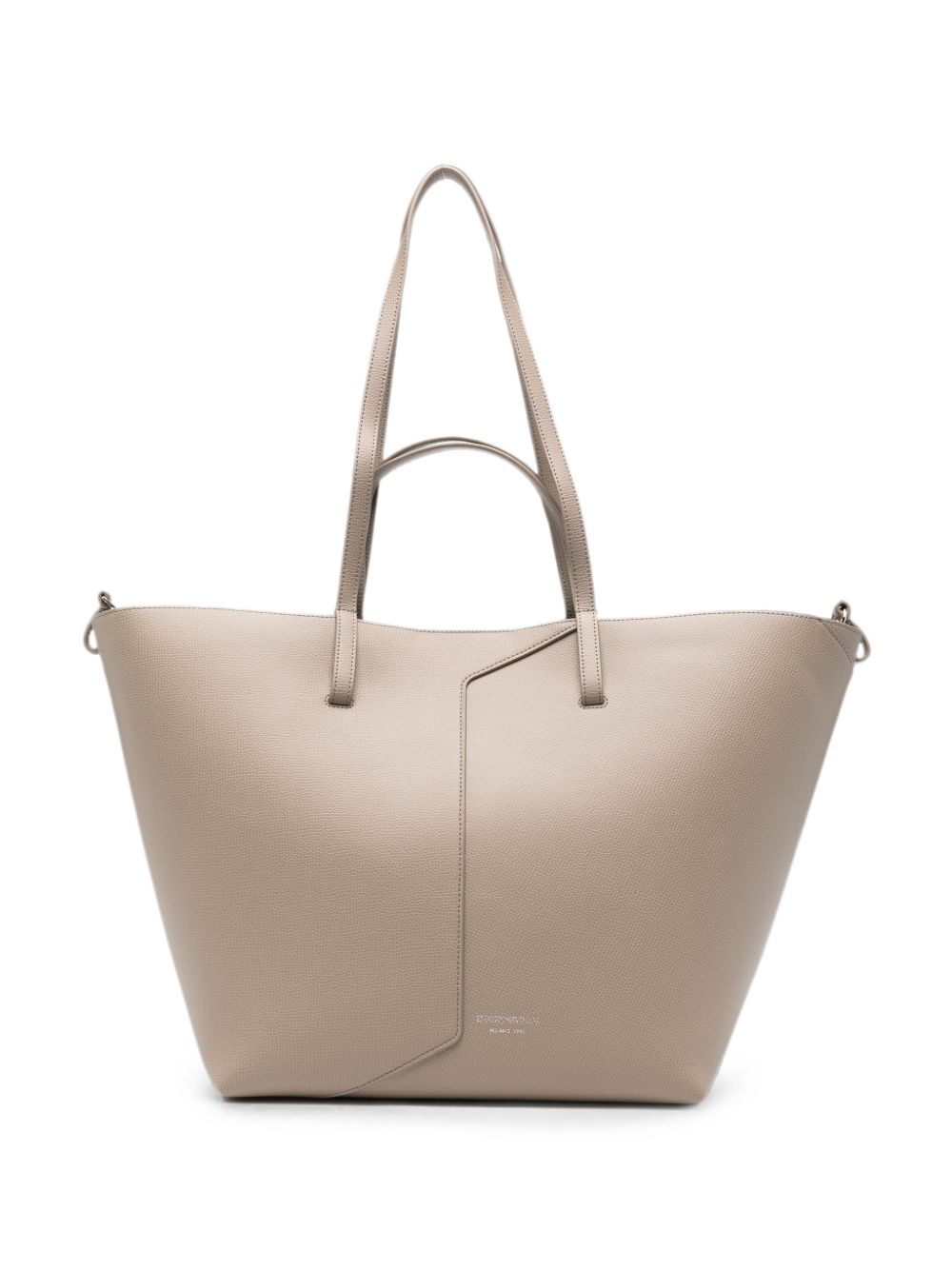 Emporio Armani Leather Tote Bag-Shopper-[Adult]-[Female]-UNI-GREY-2022 Online Blue Zone Planet