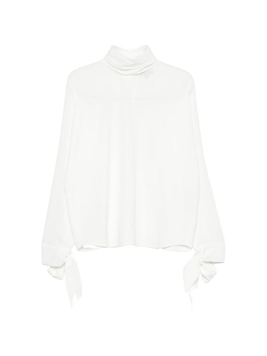Emporio Armani Blouse-Shirts-[Adult]-[Female]-40-WHITE-2022 Online Blue Zone Planet