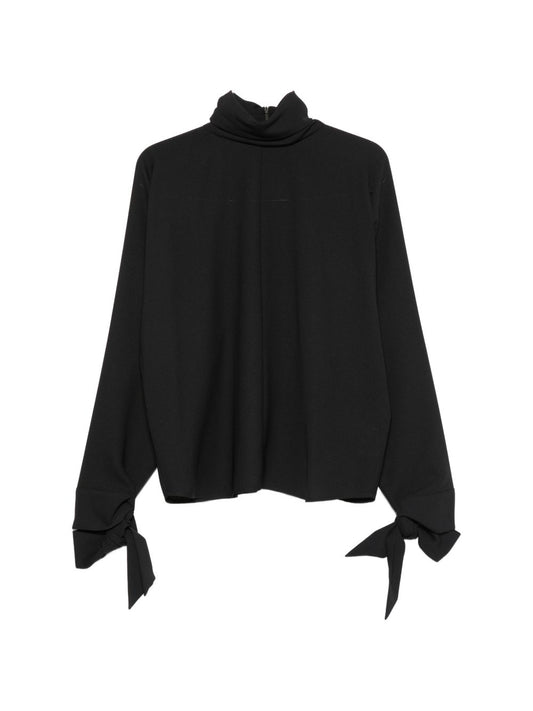 Emporio Armani Blouse-Shirts-[Adult]-[Female]-42-BLACK-2022 Online Blue Zone Planet