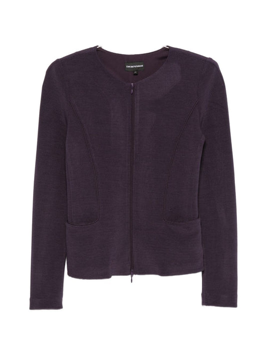 Emporio Armani Jacket-Jackets-[Adult]-[Female]-38-VIOLET-2022 Online Blue Zone Planet