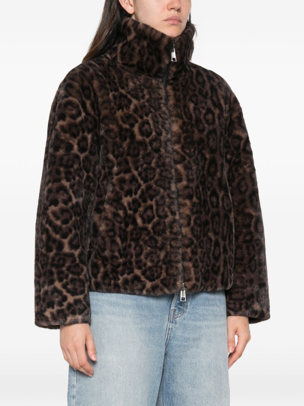 Apparis Leopard Faux-Fur Coat-Coats-[Adult]-[Female]-2022 Online Blue Zone Planet