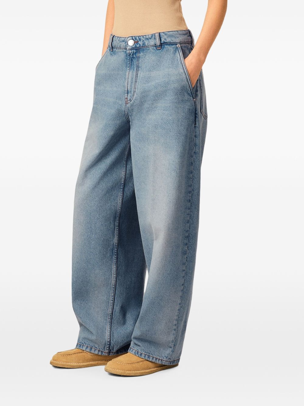 Ami Paris Jeans-Jeans-[Adult]-[Female]-2022 Online Blue Zone Planet
