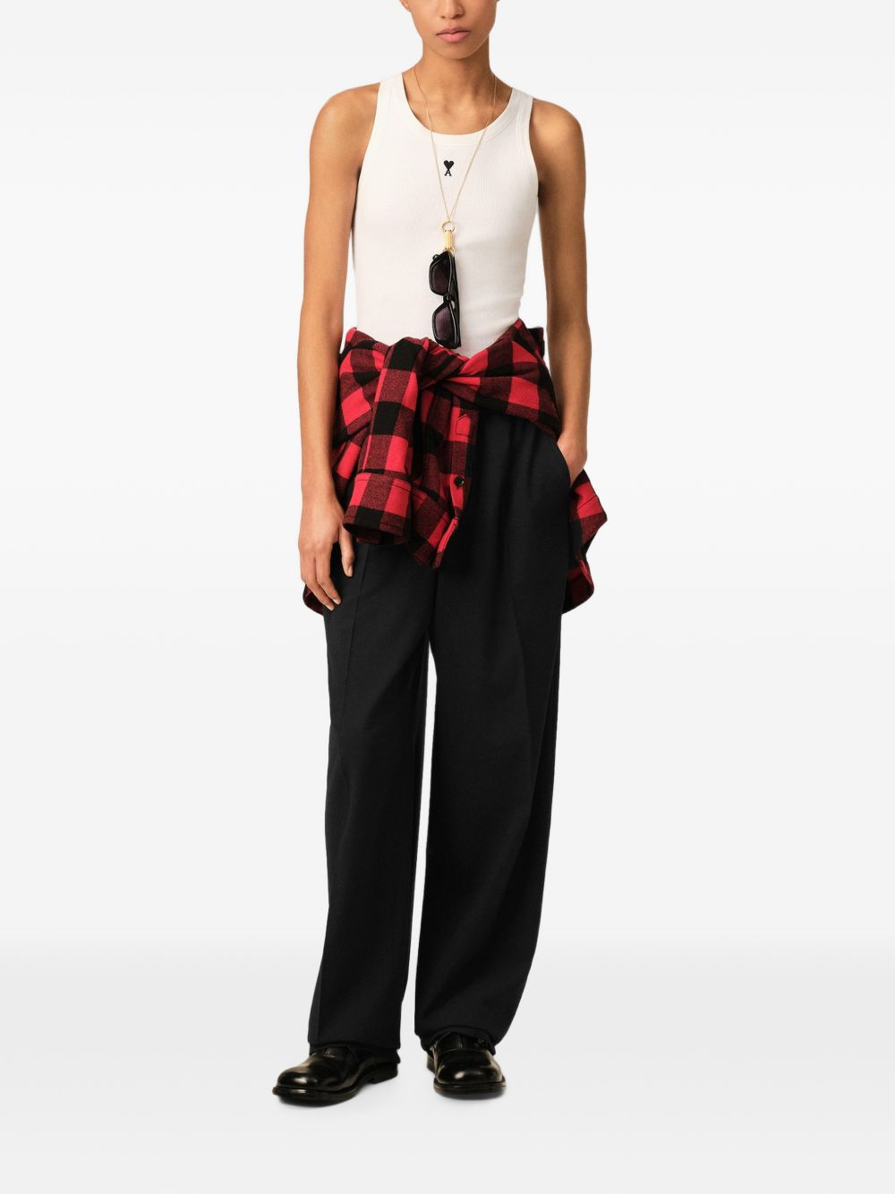 Ami Paris Trousers-Trousers-[Adult]-[Female]-2022 Online Blue Zone Planet