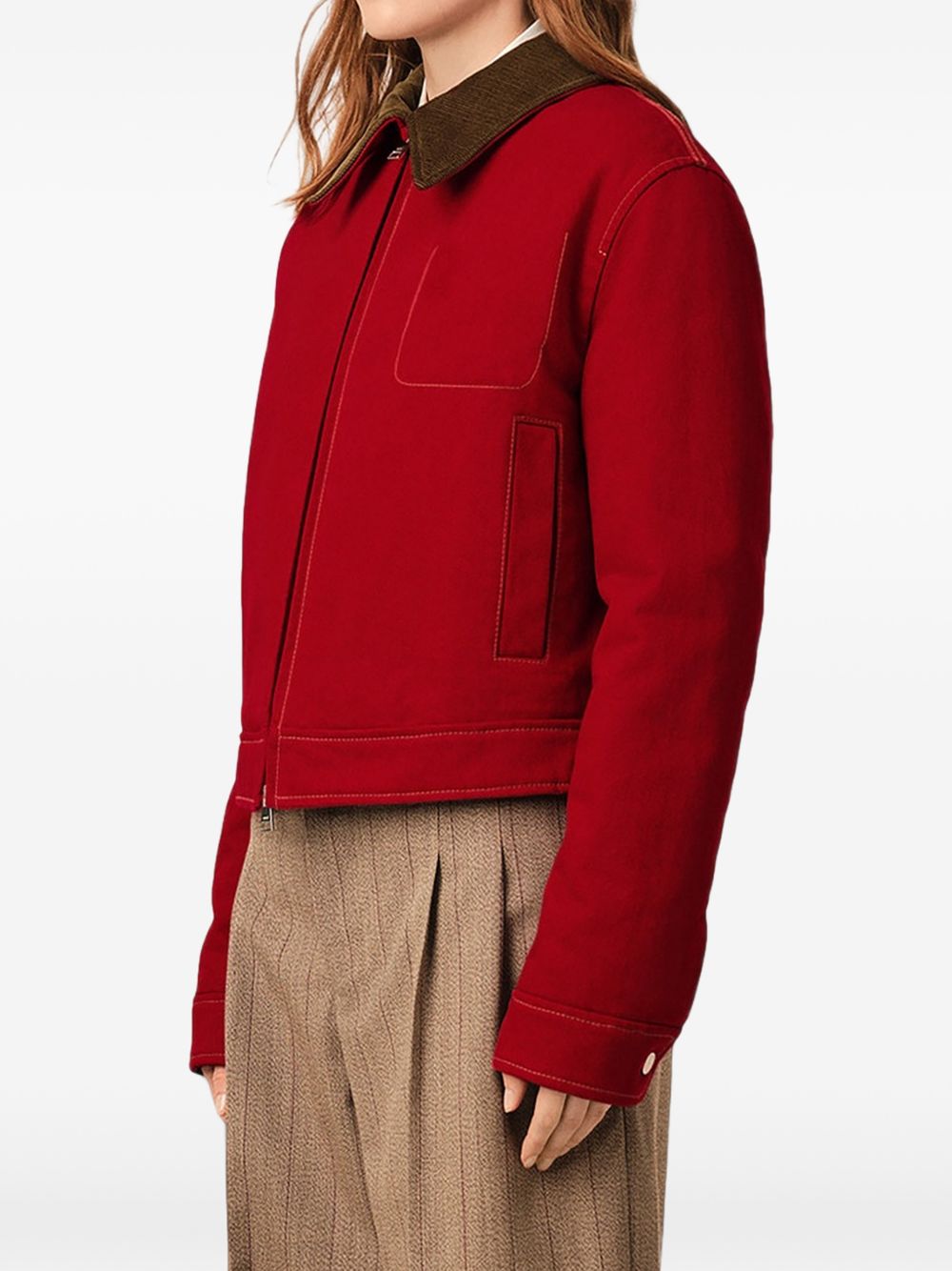 Ami Paris Denim Cotton Jacket-Jackets-[Adult]-[Female]-2022 Online Blue Zone Planet