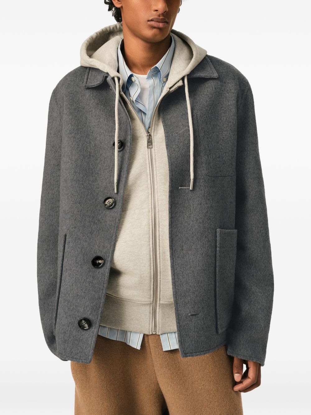 Ami Paris Wool overshirt-Jackets-[Adult]-[Female]-2022 Online Blue Zone Planet