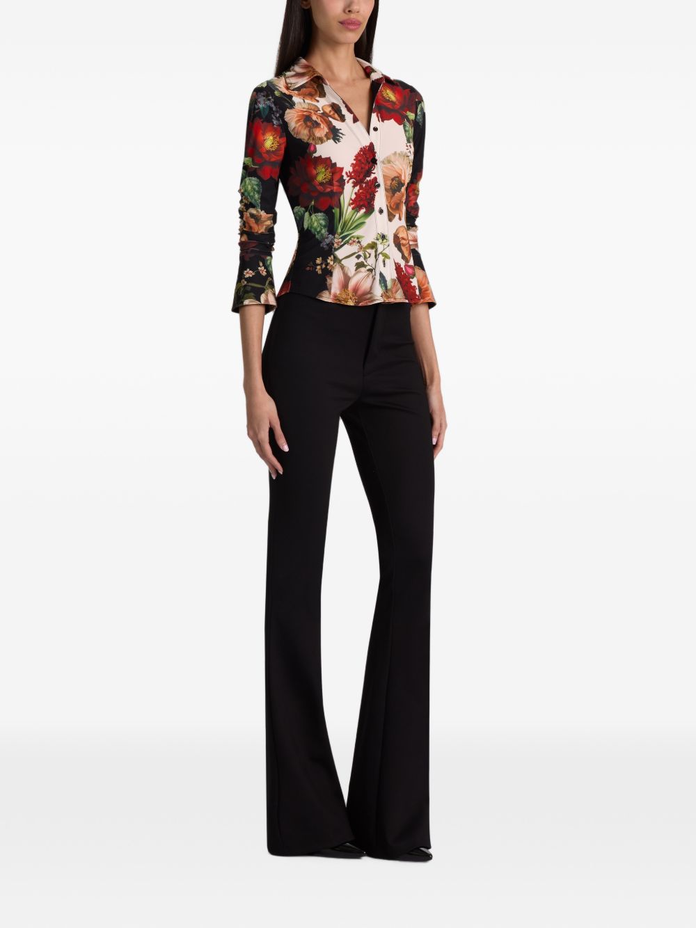 Alice + Olivia Freya Printed Shirt-Shirts-[Adult]-[Female]-2022 Online Blue Zone Planet