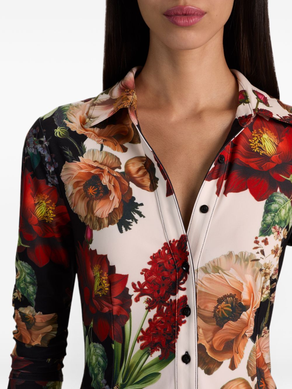 Alice + Olivia Freya Printed Shirt-Shirts-[Adult]-[Female]-2022 Online Blue Zone Planet