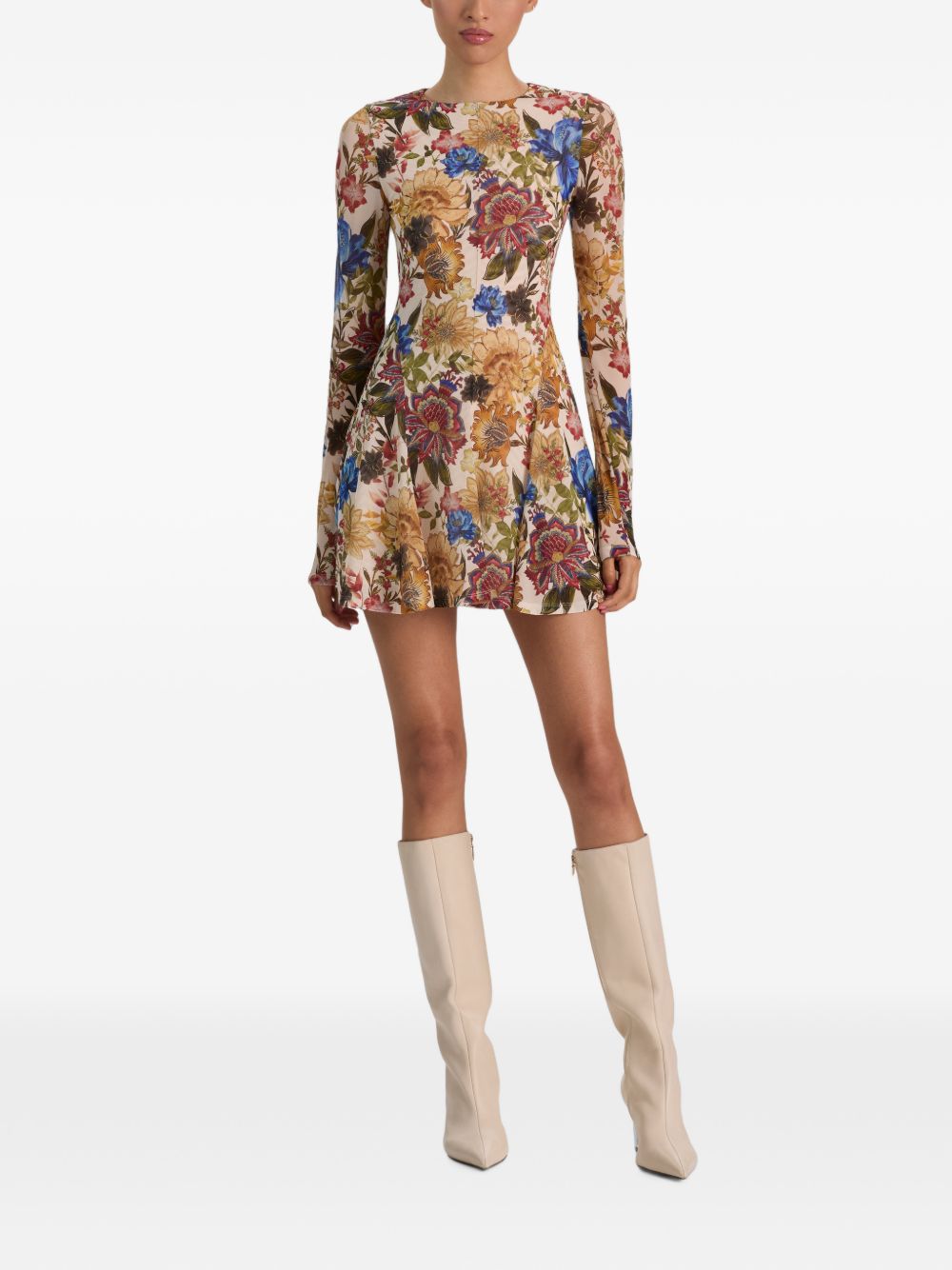 Alice + Olivia Delora printed mini dress-TOPS / DRESSES-[Adult]-[Female]-2022 Online Blue Zone Planet