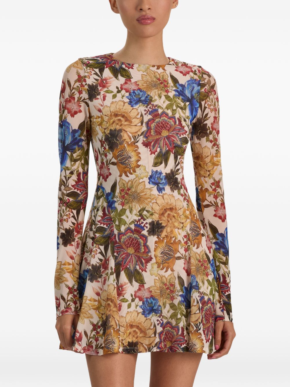 Alice + Olivia Delora printed mini dress-TOPS / DRESSES-[Adult]-[Female]-2022 Online Blue Zone Planet