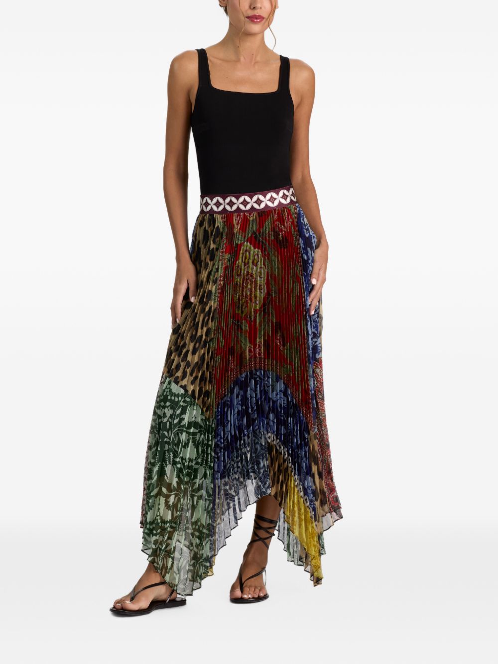 Alice + Olivia Katz Printed Long Skirt-Skirts-[Adult]-[Female]-2022 Online Blue Zone Planet