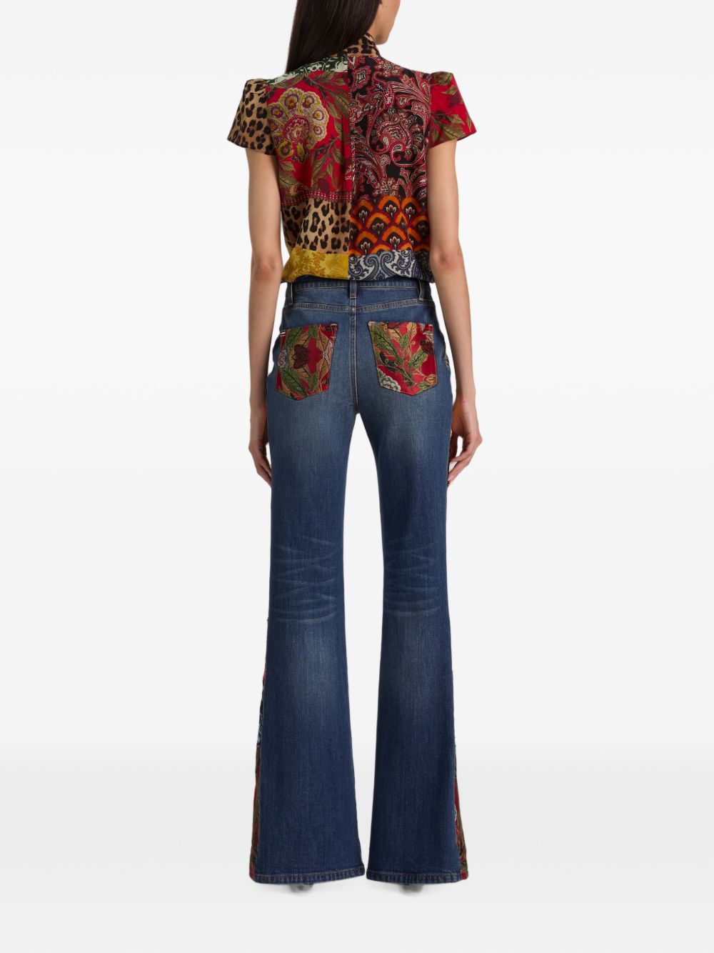 Alice + Olivia Jeannie Printed Silk Shirt-Shirts-[Adult]-[Female]-2022 Online Blue Zone Planet