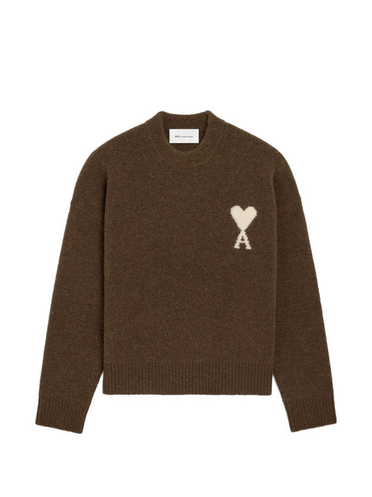Ami Paris Sweater-TOPS / DRESSES-[Adult]-[Female]-M-BROWN-2022 Online Blue Zone Planet
