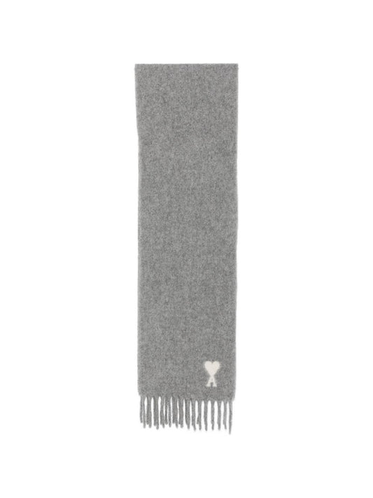 Ami Paris Scarf-Scarves Hats & Gloves-[Adult]-[Female]-UNI-GREY-2022 Online Blue Zone Planet