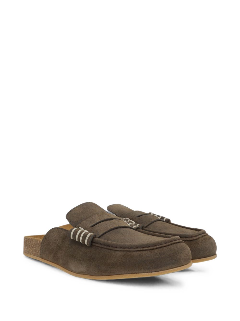 032C JW Anderson Stitch Leather Slippers-Sandals-[Adult]-[Female]-2022 Online Blue Zone Planet