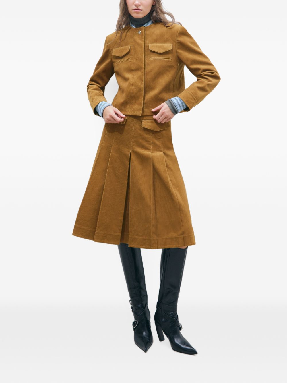 Tory Burch Corduroy Jacket-Jackets-[Adult]-[Female]-2022 Online Blue Zone Planet