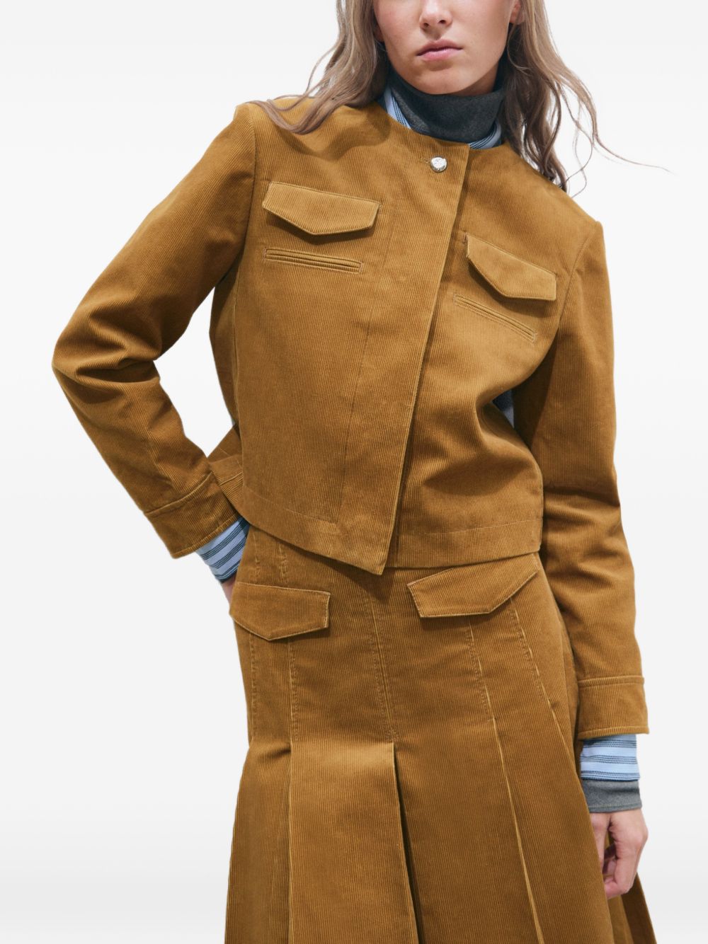 Tory Burch Corduroy Jacket-Jackets-[Adult]-[Female]-2022 Online Blue Zone Planet