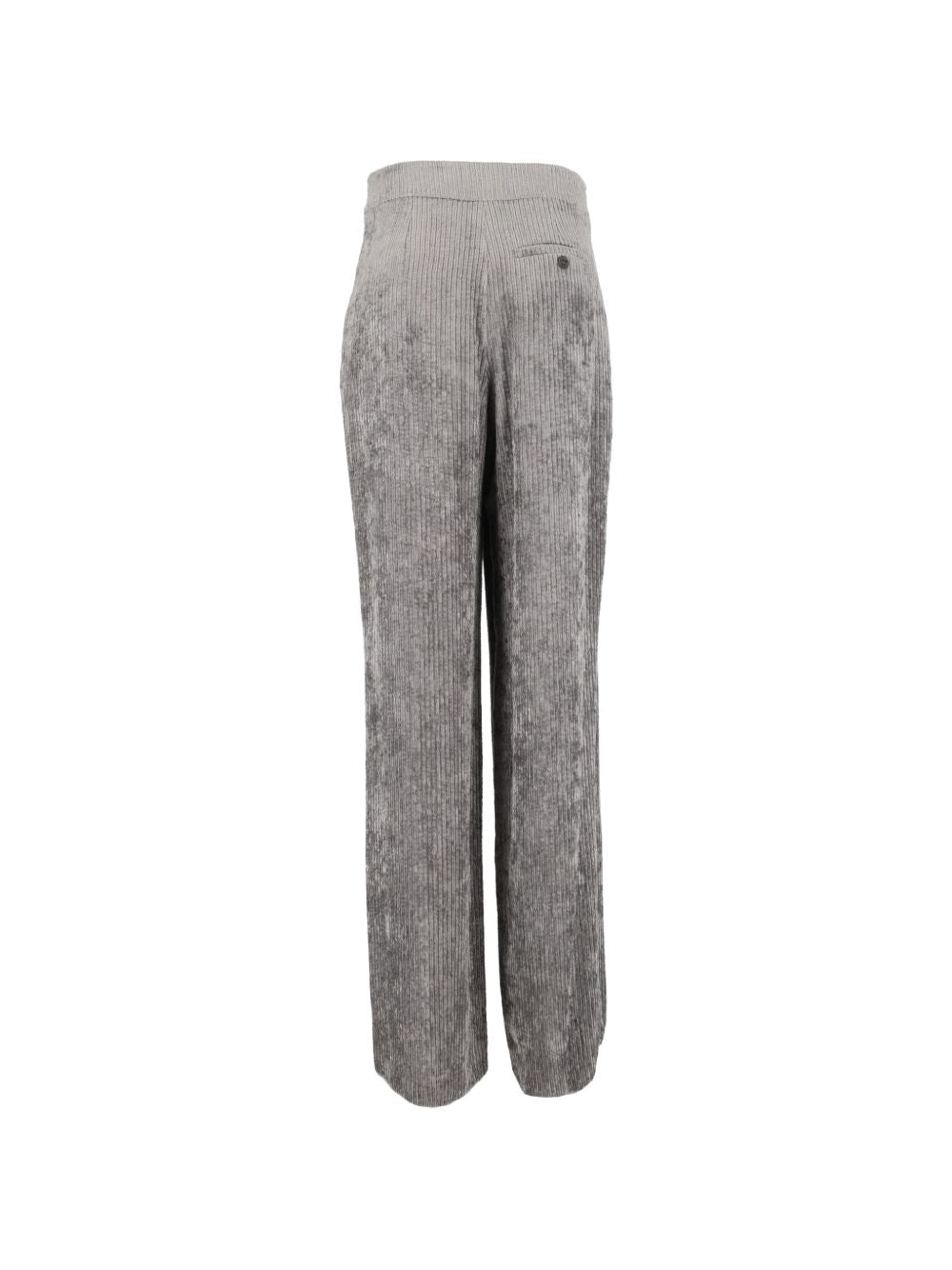 Emporio Armani Velvet Trousers-Trousers-[Adult]-[Female]-2022 Online Blue Zone Planet