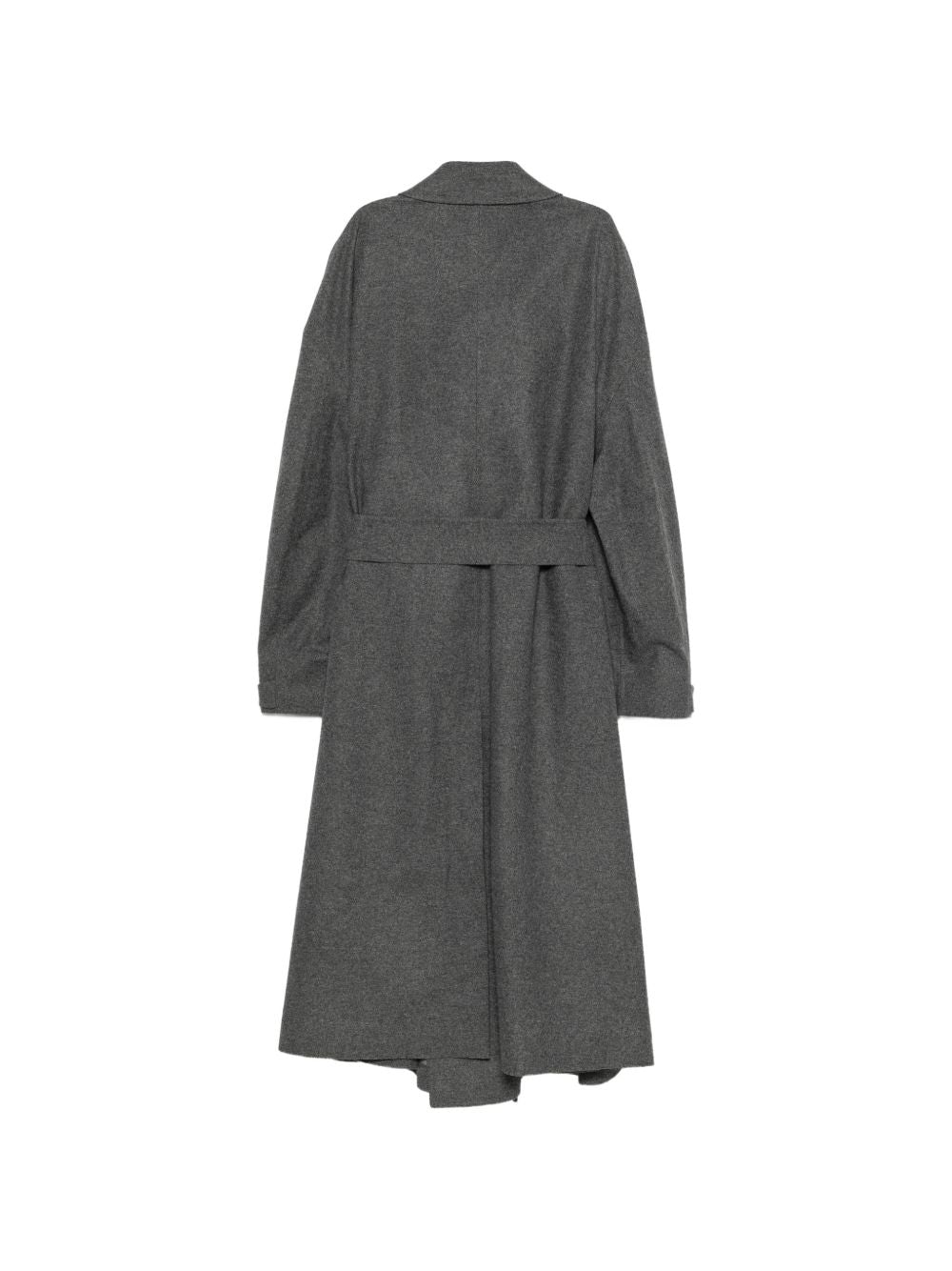 Emporio Armani Flannel Long Coat-Jackets-[Adult]-[Female]-2022 Online Blue Zone Planet