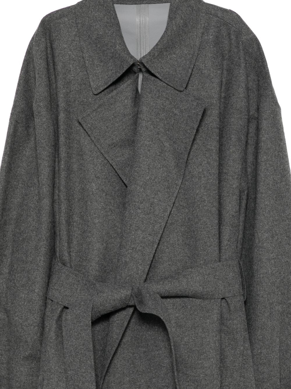 Emporio Armani Flannel Long Coat-Jackets-[Adult]-[Female]-2022 Online Blue Zone Planet