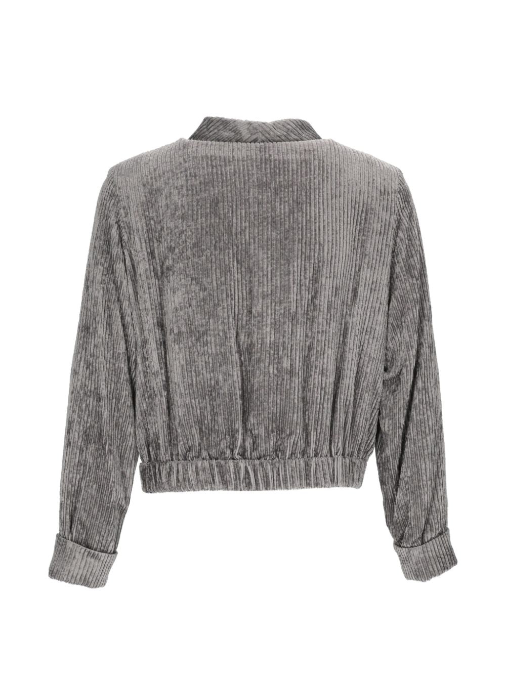 Emporio Armani Velvet Blouson Jacket-Jackets-[Adult]-[Female]-2022 Online Blue Zone Planet