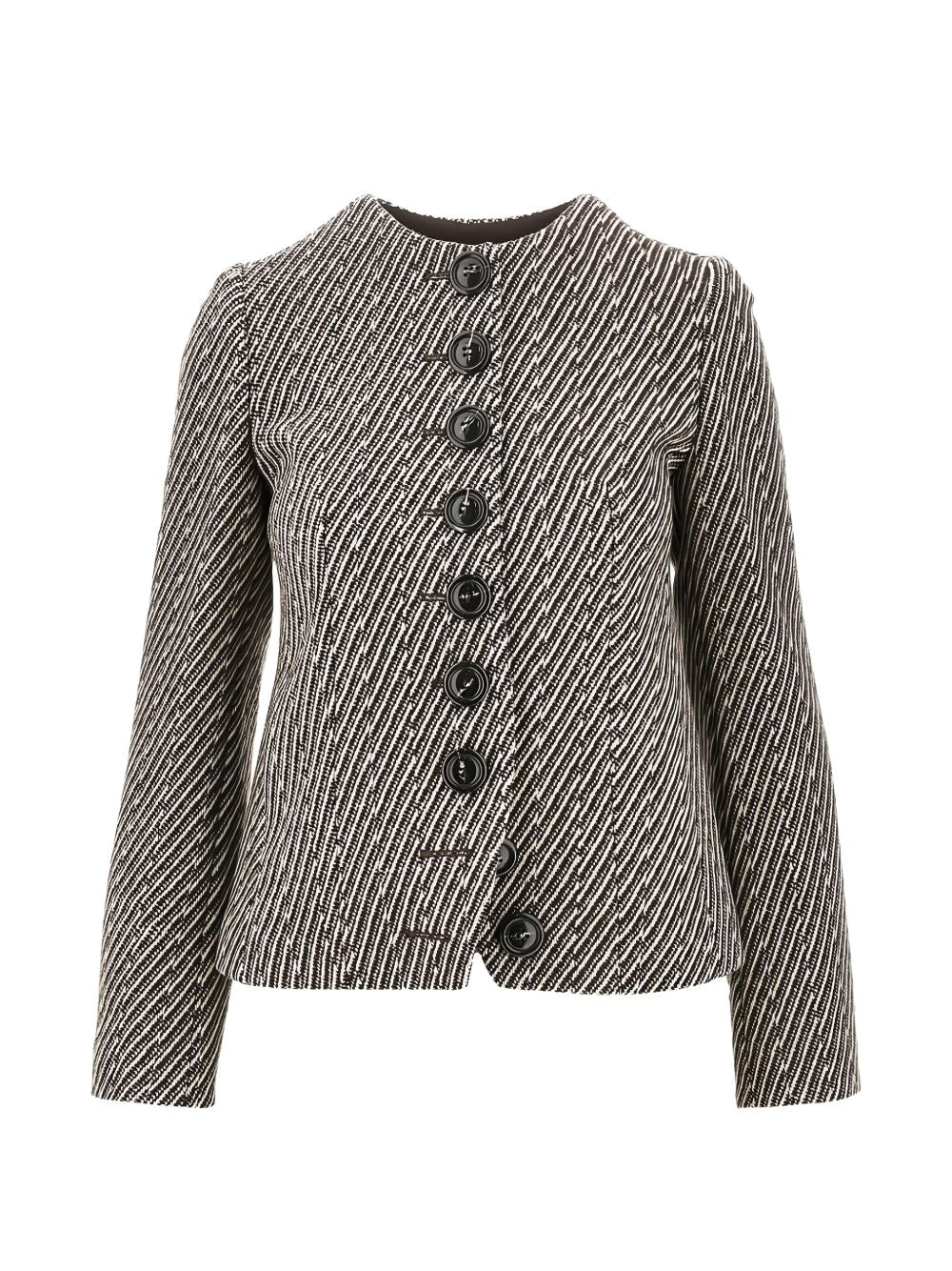 Emporio Armani Wool Blend Blazer Jacket-Jackets-[Adult]-[Female]-46-BROWN-2022 Online Blue Zone Planet