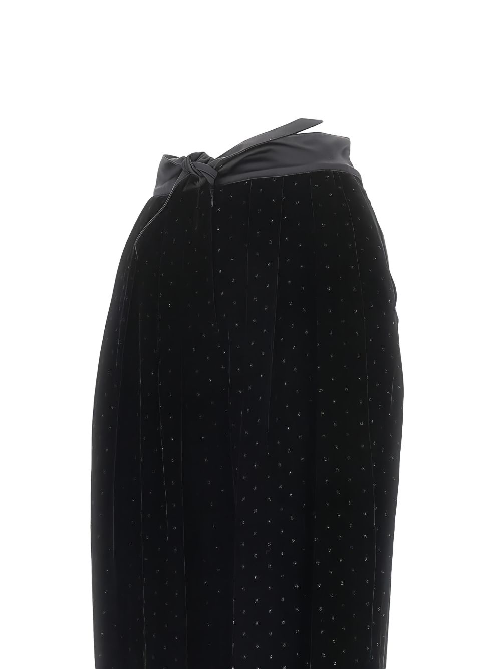 Emporio Armani Velvet Trousers-Trousers-[Adult]-[Female]-2022 Online Blue Zone Planet