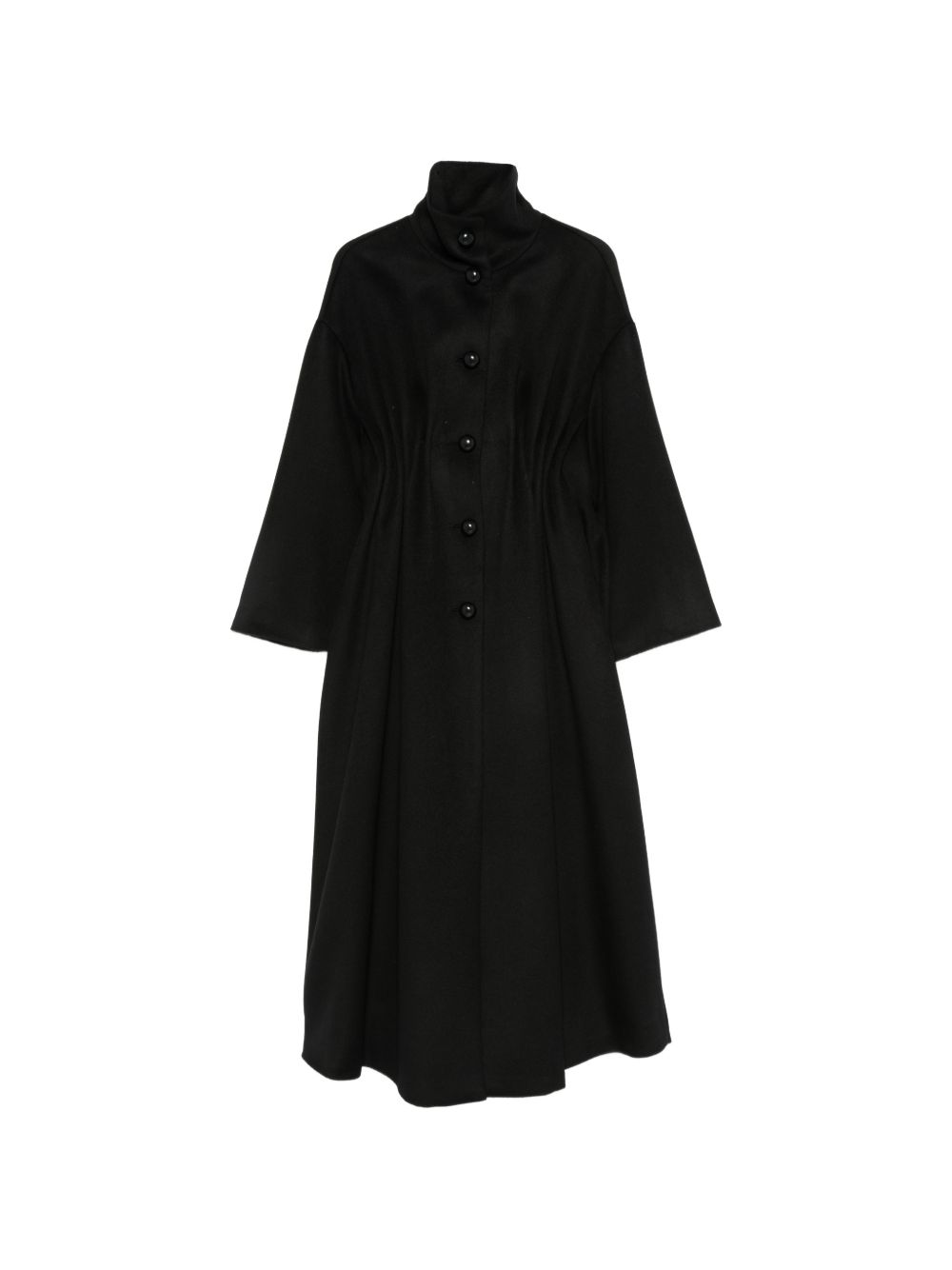 Emporio Armani Wool and Cashmere Coat-Jackets-[Adult]-[Female]-temp-40-BLACK-2022 Online Blue Zone Planet