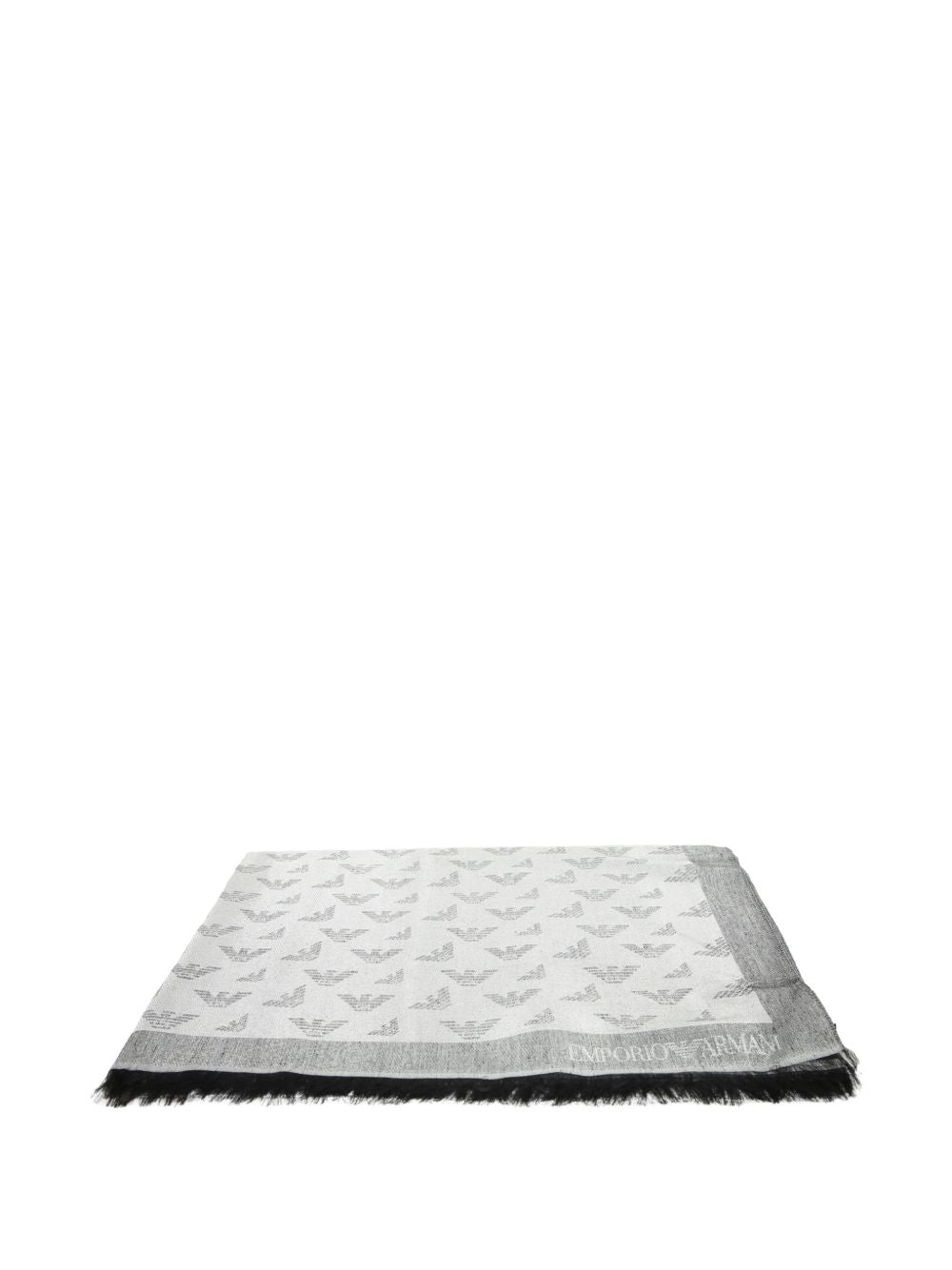 Emporio Armani Allover Logo Scarf-Scarves Hats & Gloves-[Adult]-[Female]-UNI-GREY-2022 Online Blue Zone Planet