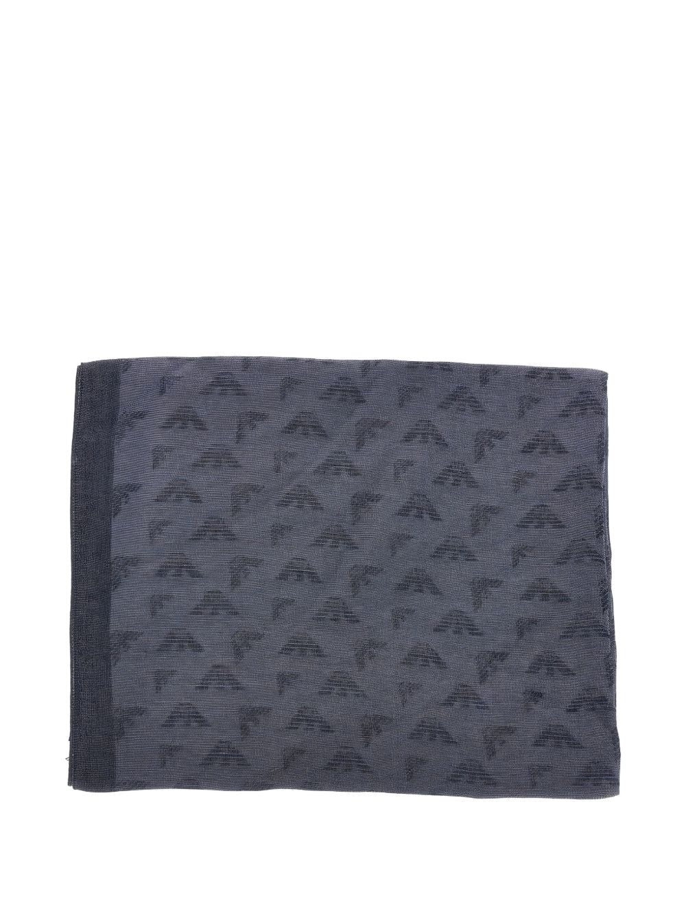 Emporio Armani Allover Logo Scarf-Scarves Hats & Gloves-[Adult]-[Female]-2022 Online Blue Zone Planet