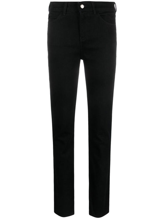 Emporio Armani Denim Cotton Jeans-Jeans-[Adult]-[Female]-26-BLACK-2022 Online Blue Zone Planet