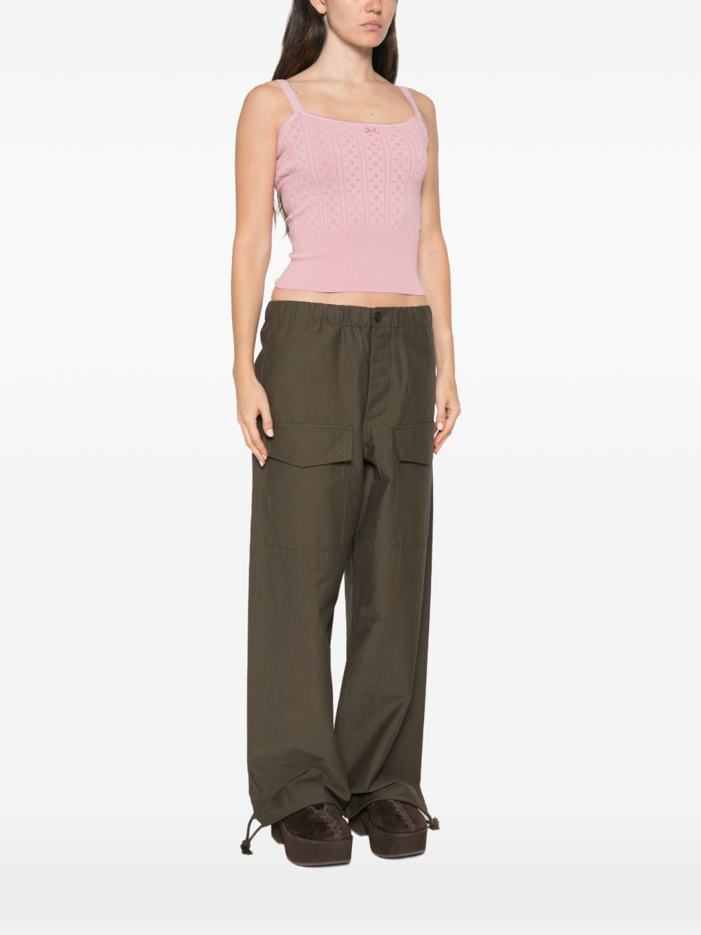 032C JW Anderson Cotton Tank Top-Topwear-[Adult]-[Female]-2022 Online Blue Zone Planet
