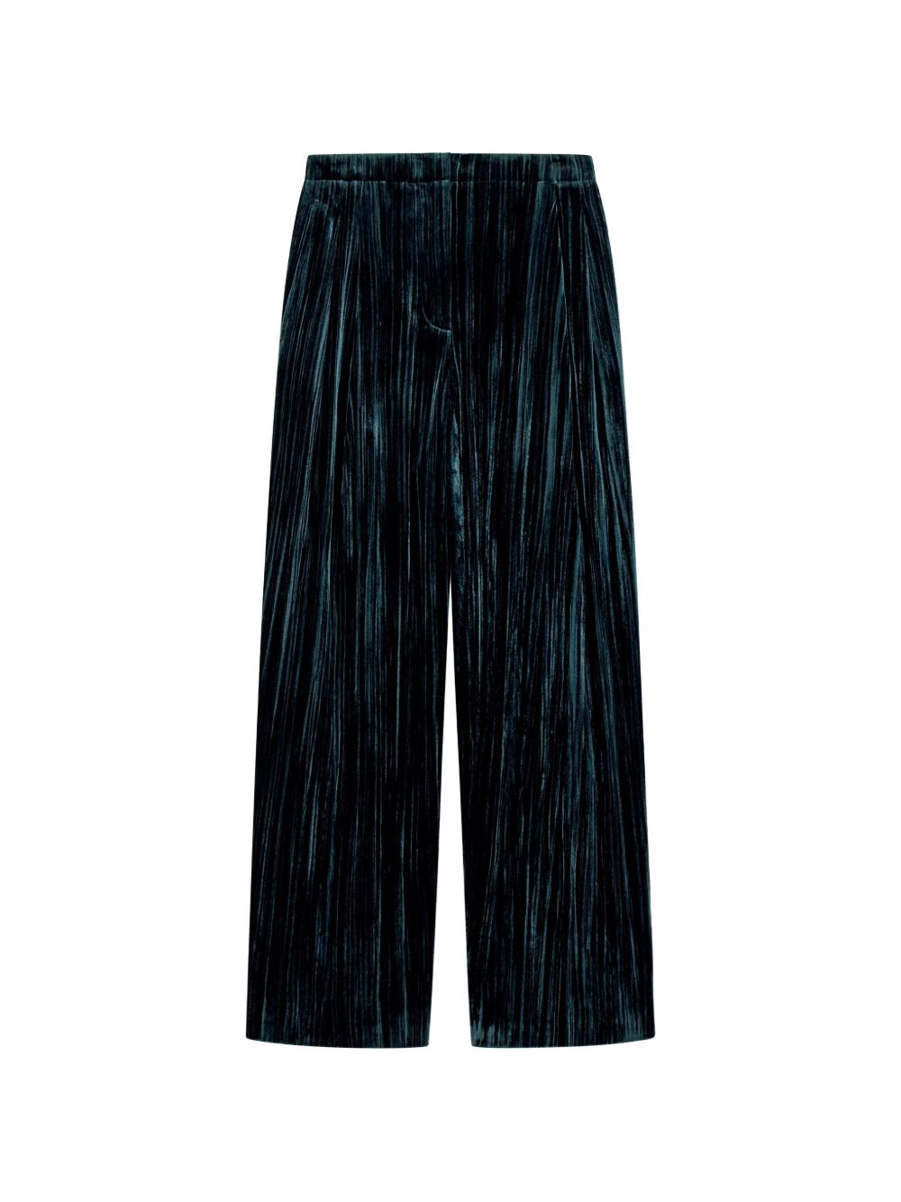 Emporio Armani Velvet Trousers-Trousers-[Adult]-[Female]-2022 Online Blue Zone Planet