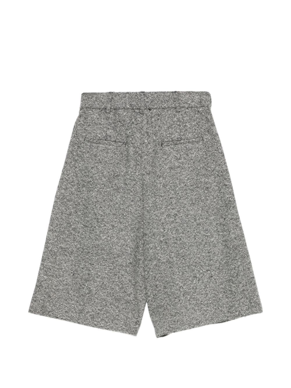 Emporio Armani High-Waisted Bermuda Shorts-Short trousers-[Adult]-[Female]-2022 Online Blue Zone Planet