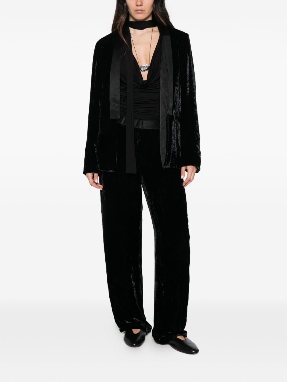 Forte Forte Velvet Smoking Jacket-Jackets-[Adult]-[Female]-2022 Online Blue Zone Planet