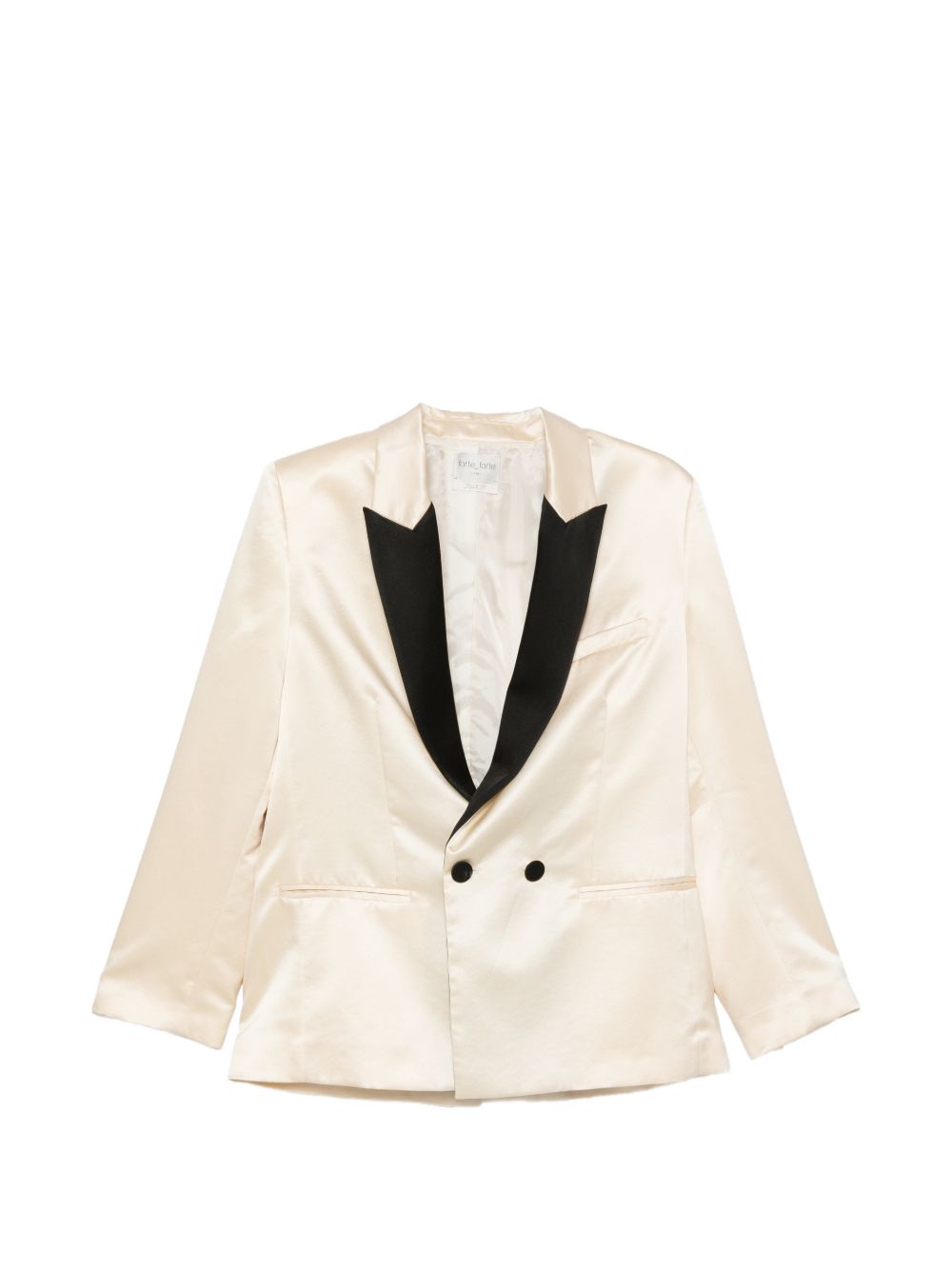 Forte Forte Tuxedo Jacket-Jackets-[Adult]-[Female]-2-Ivory-2022 Online Blue Zone Planet