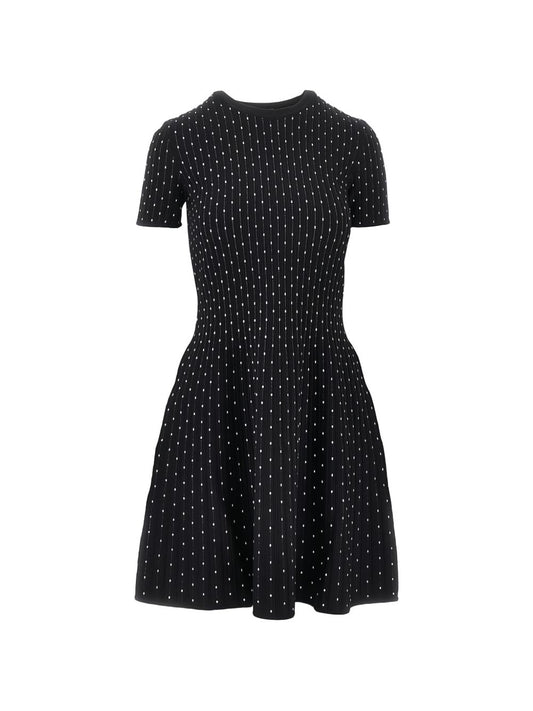 Emporio Armani Midi Dress-TOPS / DRESSES-[Adult]-[Female]-38-BLACK-2022 Online Blue Zone Planet