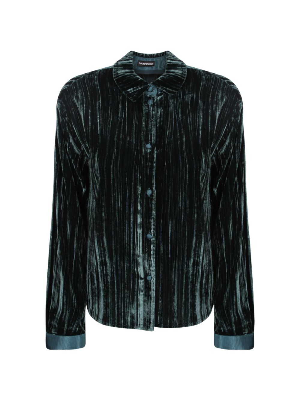 Emporio Armani Velvet Shirt-Shirts-[Adult]-[Female]-38-GREEN-2022 Online Blue Zone Planet