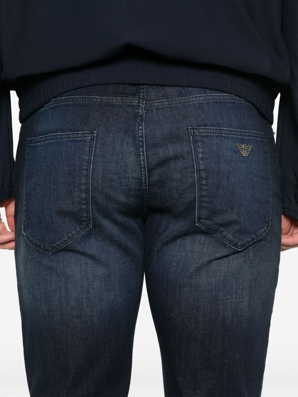 Emporio Armani Slim Denim Jeans-Jeans-[Adult]-[Female]-2022 Online Blue Zone Planet