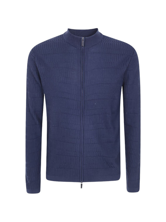 Emporio Armani Wool Cardigan-Topwear-[Adult]-[Female]-3XL-NAVY-2022 Online Blue Zone Planet