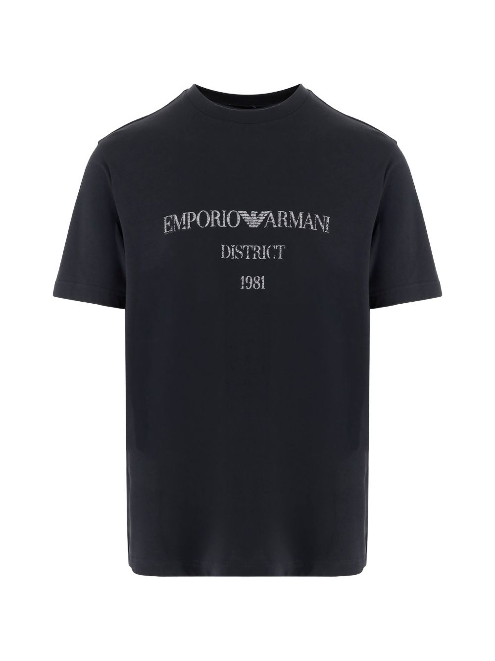 Emporio Armani Logo Cotton T-Shirt-Topwear-[Adult]-[Female]-3XL-NAVY-2022 Online Blue Zone Planet