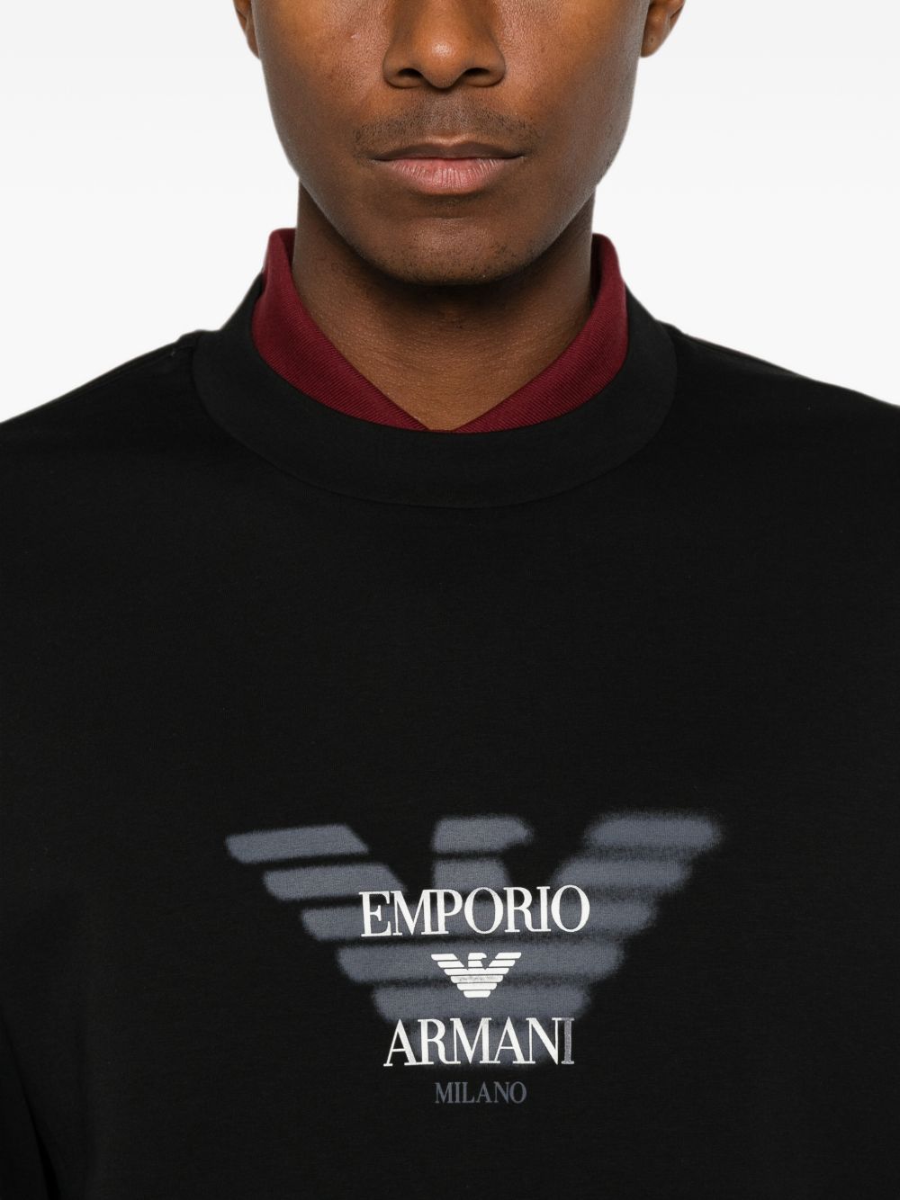 Emporio Armani Logo Cotton Sweatshirt-TOPS / DRESSES-[Adult]-[Female]-2022 Online Blue Zone Planet