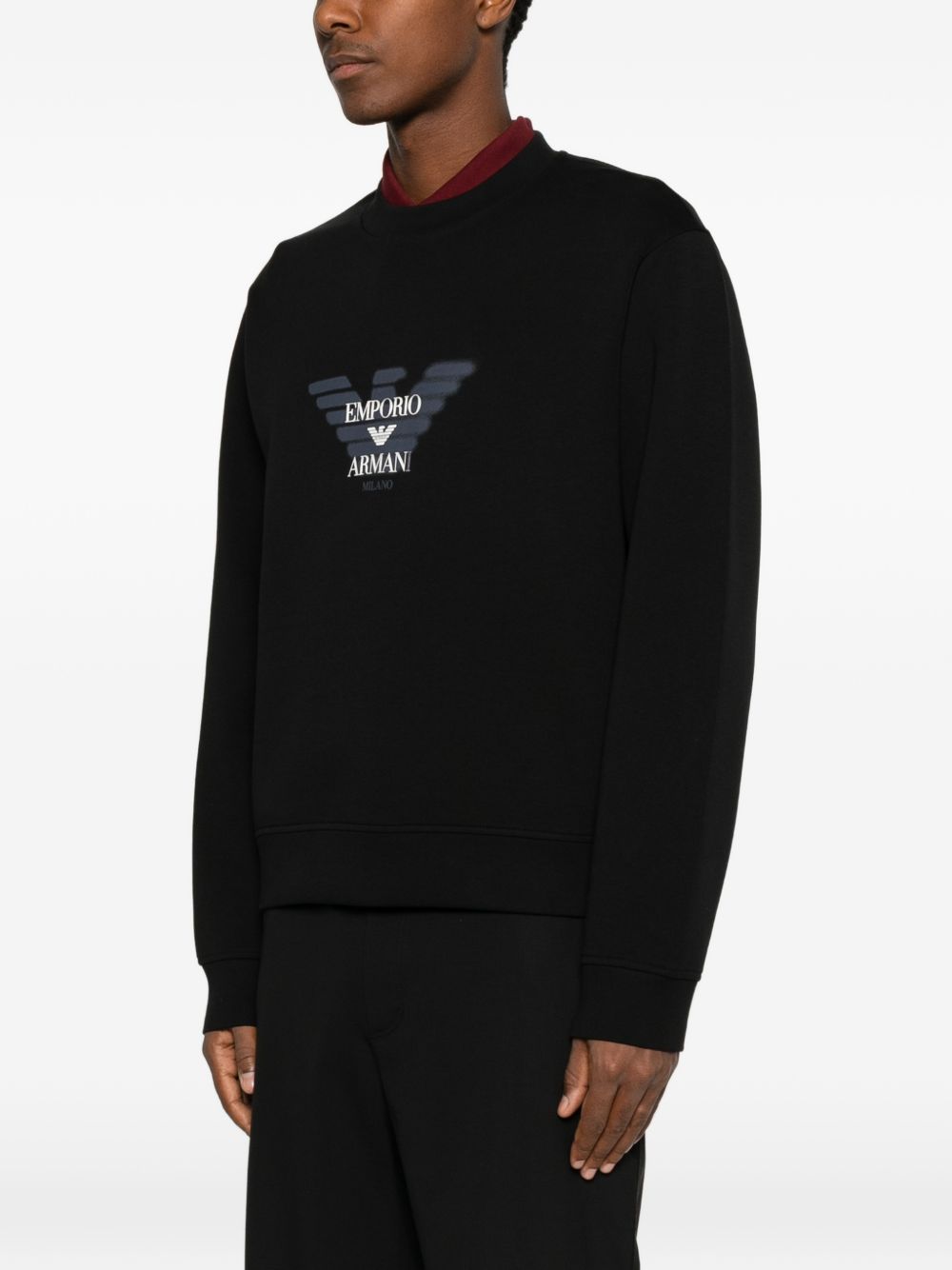Emporio Armani Logo Cotton Sweatshirt-TOPS / DRESSES-[Adult]-[Female]-2022 Online Blue Zone Planet